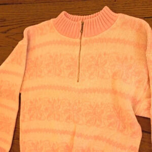 Avon Fashions - Vintage Ugly Christmas Snowflake Sweater in Pink & White 🩷🤍